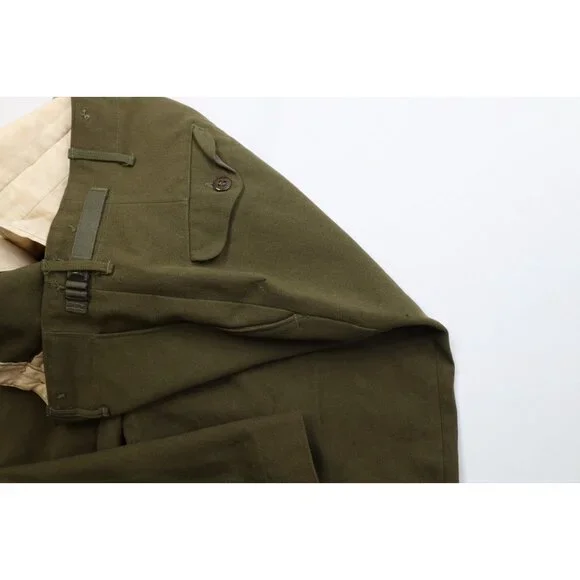 Vtg 50s Korean War Mens Medium Distressed Wool M1951 Field Trousers Pants USA